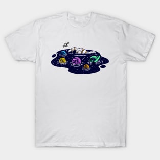 Swimming Space Illustration T-Shirt